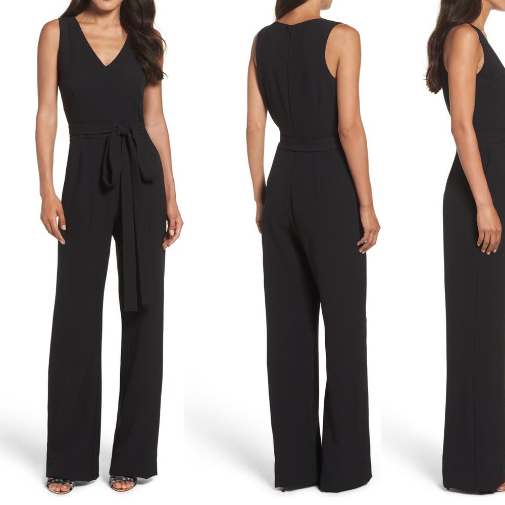 Tie Front Wide Leg Jumpsuit